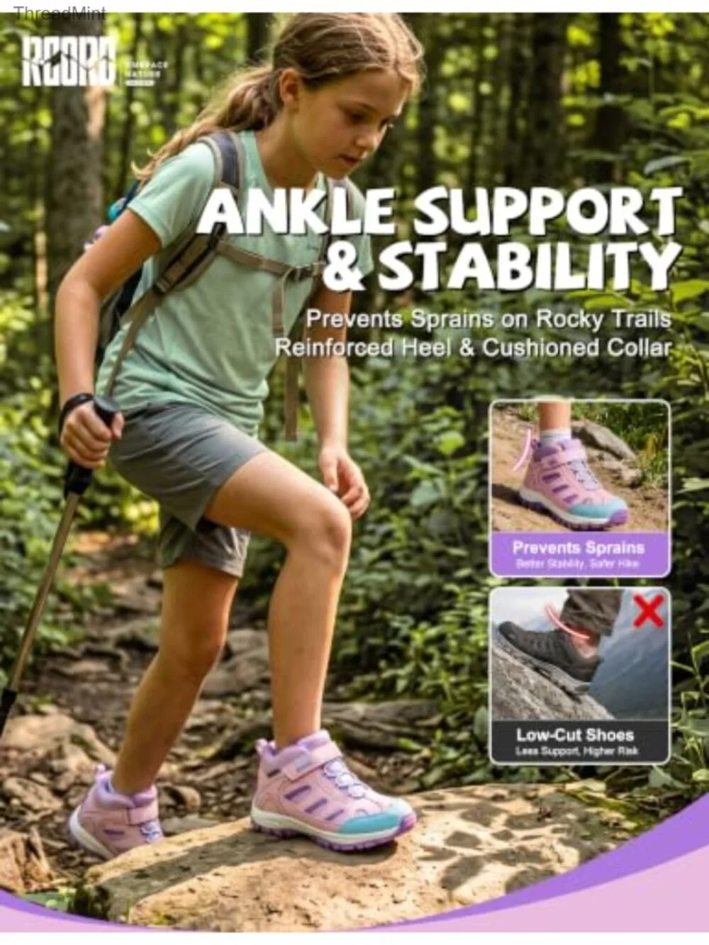 Kids Hiking Boots Waterproof Outdoor Non-Slip Anti-Collision